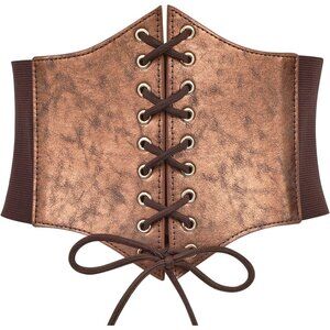CORSET Belt for Women 07 Gold Tan